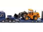 Siku camion MAN con semirimorchio ribassato e pala gommata JCB 1:87