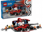 LEGO City F1 pit stop e meccanici con monoposto FERRARI