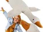Grande oca di peluche 130 cm per bambini