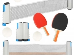 Set da ping pong con rete estensibile e 2 racchette