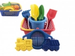 Set da sabbia per bambini con cestino, secchiello e formine