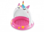 Piscinetta gonfiabile per bambini con tettoia a forma di unicorno INTEX