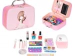 Set di cosmetici per bambini in valigetta con specchietto e lampada UV LED