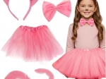 Costume da gattina rosa per ragazze 4in1 KRUZZEL