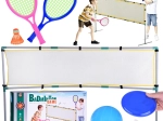 Set sportivo 3 in 1: Rete da pallavolo, set da badminton, frisbee