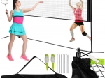 Rete portatile per pallavolo, badminton e tennis TRIZAND 3 in 1, regolabile in altezza