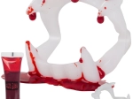 Set di denti da vampiro con sangue finto per Halloween