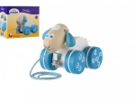 Giocattolo in legno trainabile Pecorella per bambini