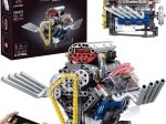 Kit di costruzione tecnica – costruisci un motore funzionante con batteria, luce e movimento (665 pezzi)