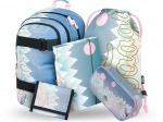 Set BAAGL Skate Moon: Zaino, Astuccio, Sacchetto, Cartelle e Portafoglio