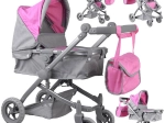 Passeggino multifunzione per bambole 4 in 1 con navicella