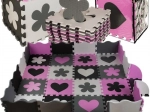 Tappeto puzzle in schiuma 30 × 30 cm, 16 pezzi, recinto