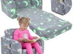 Poltroncina pieghevole per bambini Kruzzel con lune e stelle