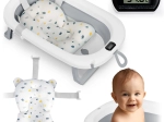 Vaschetta pieghevole per bambini con termometro e riduttore per neonato