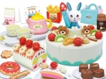 Woopie pasticceria – torta di compleanno da tagliare e set da tè, 85 pezzi