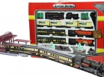 FENFA pista ferroviaria gigante con luce, locomotiva + 6 vagoni, binari 10 m