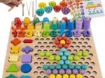Puzzle a mosaico in legno con perline e numeri
