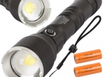 Torcia tattica militare Bailong con LED Cree XHP160 e zoom