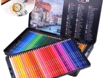 Set di matite acquerellabili in custodia di metallo, 72 colori