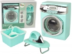 Set di elettrodomestici per bambini – lavatrice, ferro da stiro e asse da stiro, verde menta