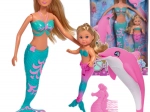 Steffi Love Mermaid Friends – set di bambole sirene Steffi ed Evi con delfino e pettinino