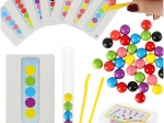Gioco educativo Montessori con palline colorate