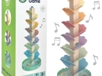 Albero a biglie in legno WOOPIE GREEN – pista musicale arcobaleno Montessori