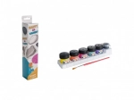 Colori acrilici per pietre 6 pezzi con pennello