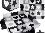 Puzzle in schiuma – tappetino per bambini a contrasto con forme 120 × 120 cm