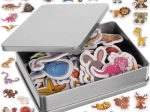Set di magneti per frigorifero – animaletti, 40 pz con custodia in metallo