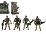 Action figure militare con arma 10 cm in scatola di plastica