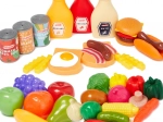 Alimenti di plastica per cucina dei bambini – grande set 44 pz CASDON