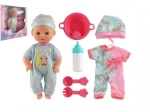 Bambola bebè con corpo rigido e accessori, 25 cm