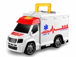 Auto ambulanza con effetti e garage ospedaliero pieghevole 33,5 cm