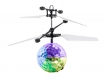 Sfera disco volante con LED, controllo manuale e sensore di movimento