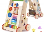 Deambulatore in legno e cubo educativo 6 in 1