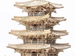 Puzzle 3D in legno pagoda a cinque piani