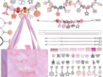 Set creativo per realizzare braccialetti con ciondoli e perline