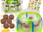 Set bio del piccolo giardiniere – mini serra con attrezzi e semi per coltivare piante