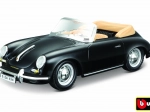 Bburago Porsche 356 B Cabriolet nero 1:24
