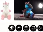 Unicorno di peluche con ali ed effetti luminosi