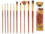 Set di pennelli da pittura scolastici 10 pezzi