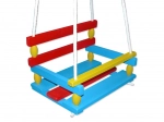 Altalena in legno colorato con recinto