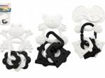 Massaggiagengive animaletti con ciondoli, bianco e nero, 9 cm