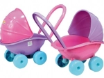 Passeggino profondo in plastica per bambole in colori assortiti
