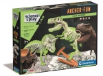 Clementoni Science & Play ArcheoFun: T‑Rex e Triceratops – set di scavo con scheletri luminosi