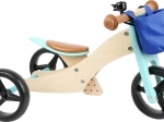 Bicicletta senza pedali in legno 2in1 TRIKE turchese