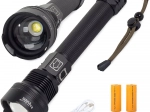 BAILONG torcia tattica LED CREE XHP70 con zoom IPX5