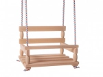 Altalena in legno per casa e giardino, naturale 38 × 30 cm, portata 80 kg