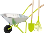 Set da giardinaggio per bambini con carriola, pala, rastrello e guanti SMALL FOOT